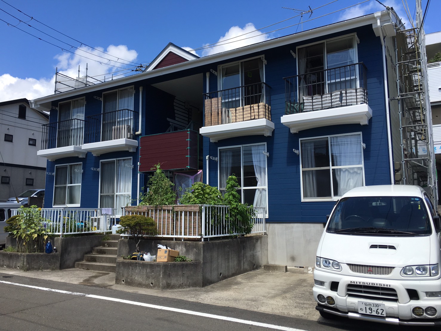 多賀城　中央　集合住宅　塗装工事